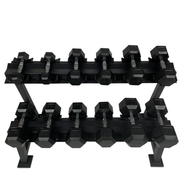 Alternative view of Hexa Håndvægte m. rack (2,5-30 KG)