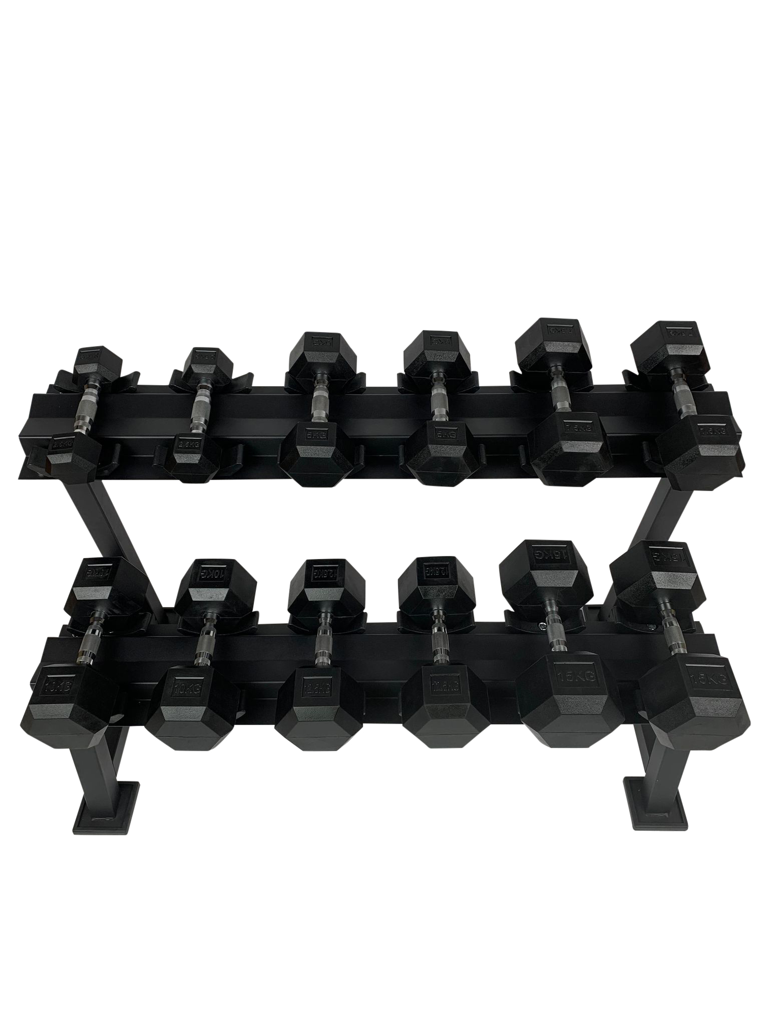 Hexa Håndvægte m. rack (2,5-30 KG) - Billede 2